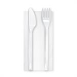 KIT FORCHETTA + COLTELLO + TOVAGLIOLO (CONF.100 PZ)